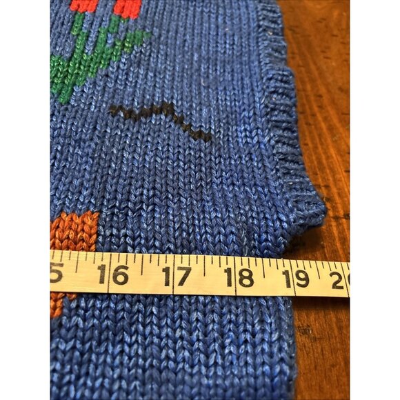 Chais Blue Knit Silk Blend Vest Size Large - Picture 5 of 6
